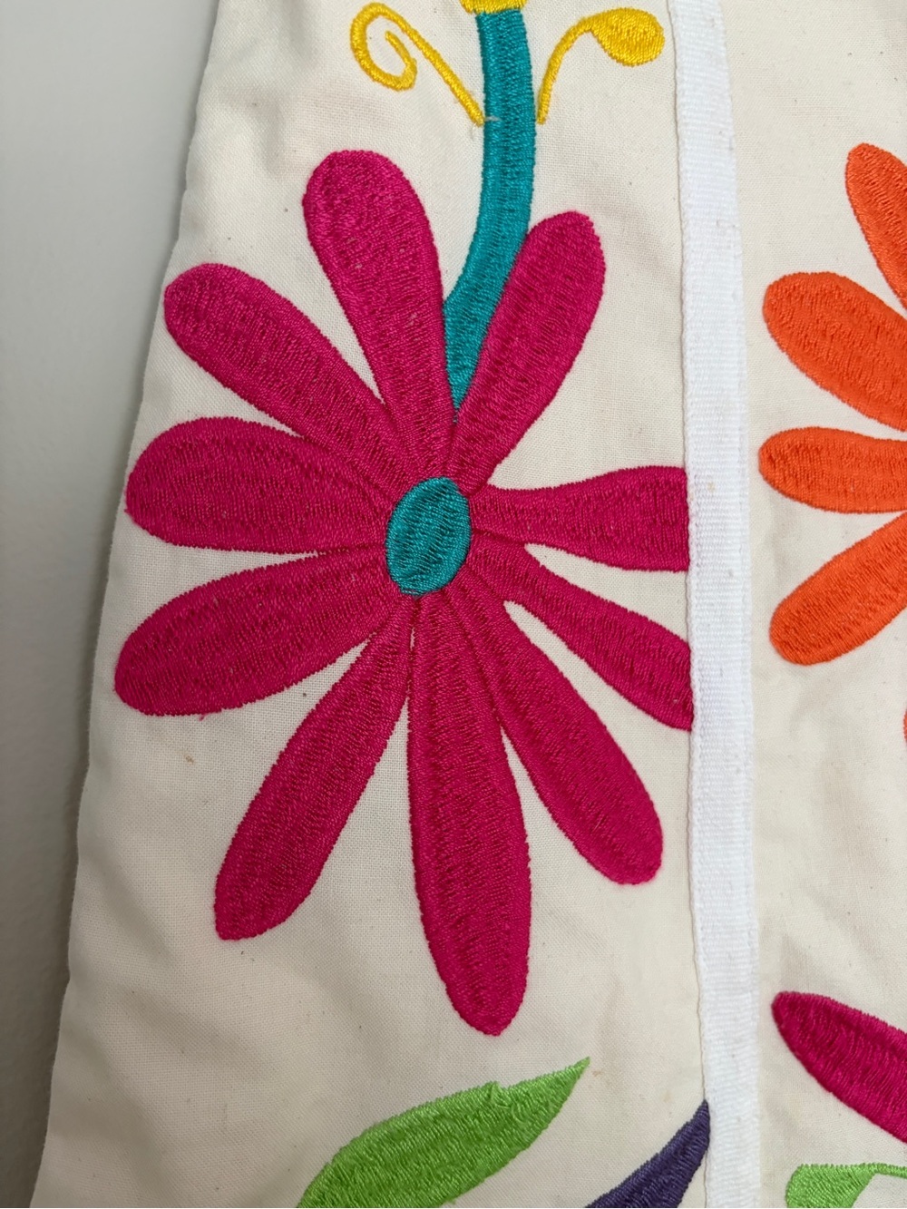 Tory Burch Vintage Embroidered A-Line Skirt with Multicolor Flowers, Size 4 - Picture 3 of 11